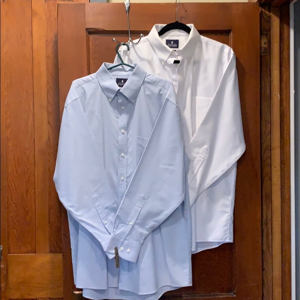Stafford - Bundle Of 2 Dress Shirts Size Large